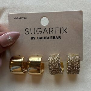 SUGARFIX by Baublebar Gold & Crystal Hoop Set (2 Pairs)